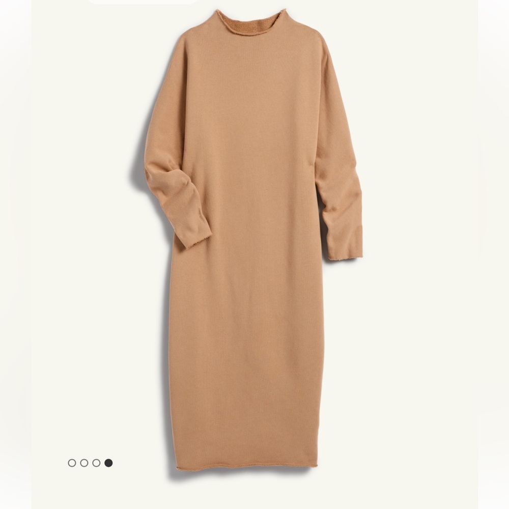Frank & Eileen Isabella Camel Funnel Neck Dress